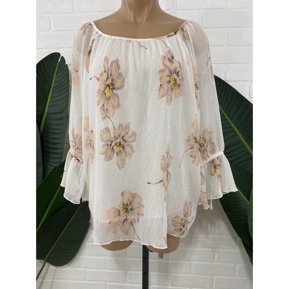 Entro white floral blouse